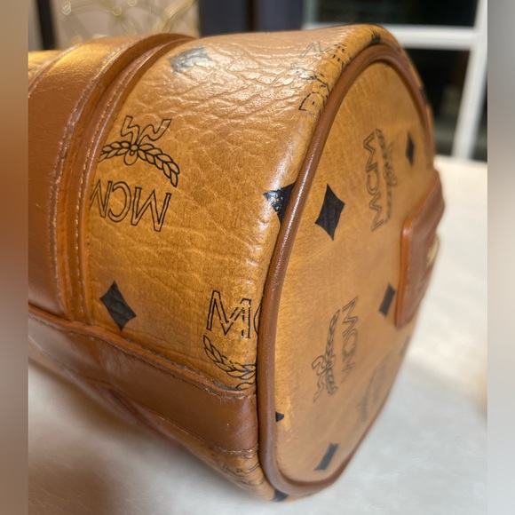 MCM Visetos Cognac Monogram Papillon Satchel - Picture 9 of 17